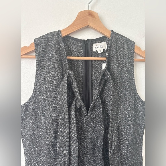 NWT - Daintti Plaid Bow Midi Dress – Black/Grey – Size M - Picture 2 of 4